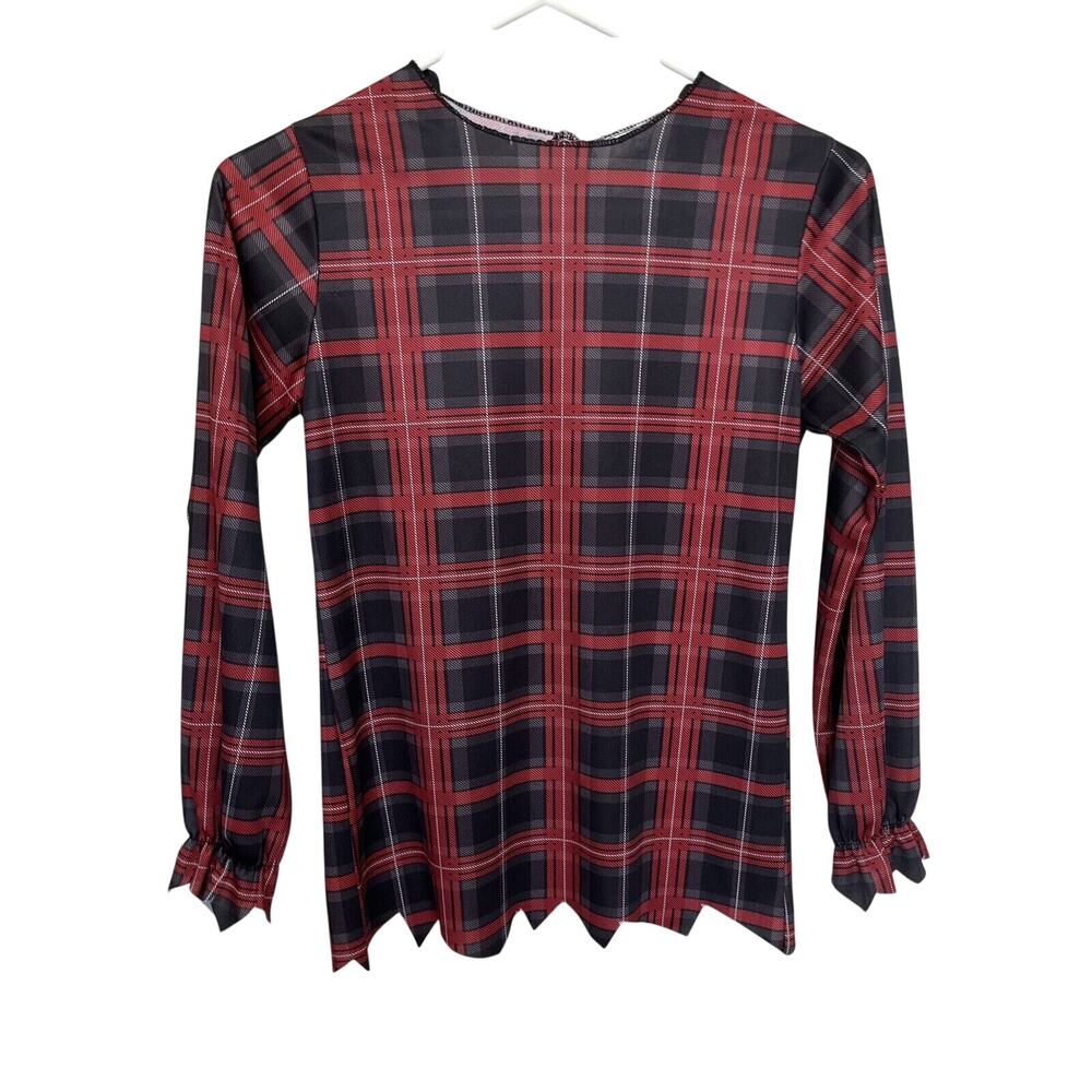 California Costumes | Halloween Scarecrow Red Black Plaid Shirt Kid Child Large